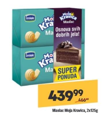 Maslac Moja Kravica, 2x125g