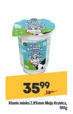Kiselo mleko 2.8%mm Moja Kravica 180g