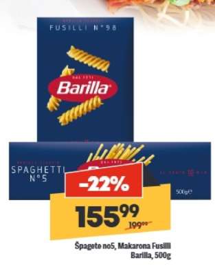 Špagete no5, Makarona Fusilli Barilla, 500g