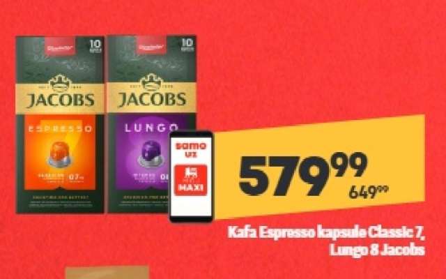 Kafa Espresso kapsule Classic 7, Lungo 8 Jacobs