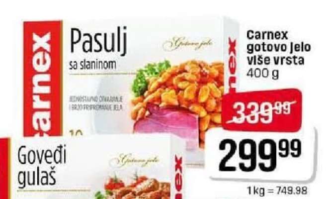 Carnex gotovo jelo više vrsta