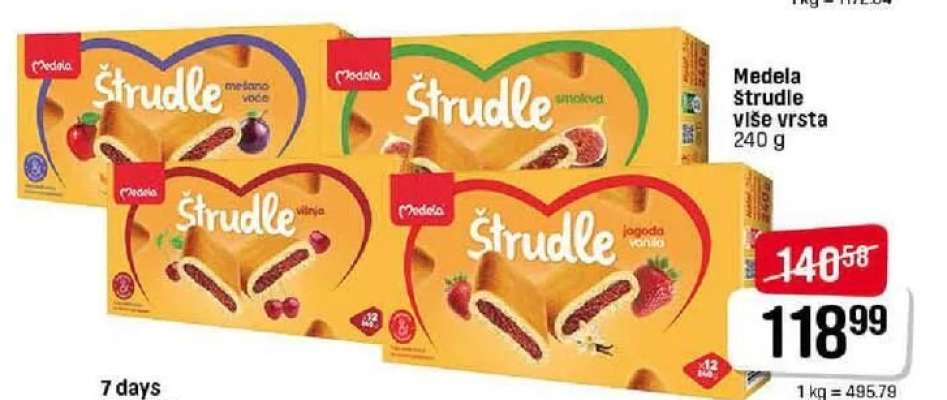 Medela štrudle više vrsta 240 g