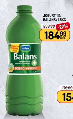 Jogurt 1% Balans+ 1.5kg