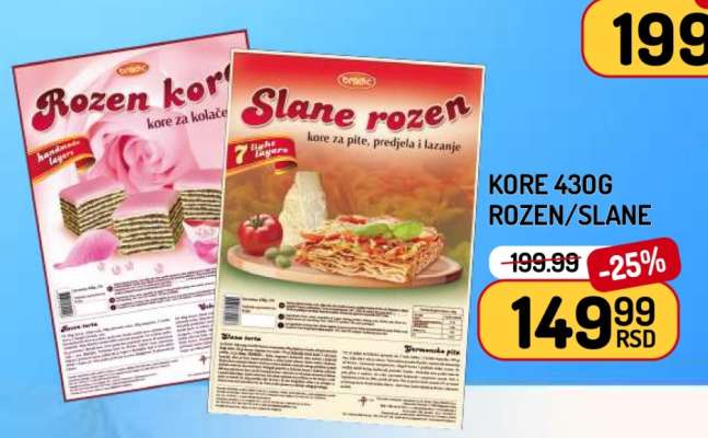 Kore 430g Rozen/Slane