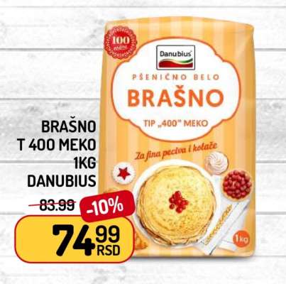 Brašno T-400 meko 1kg Danubius