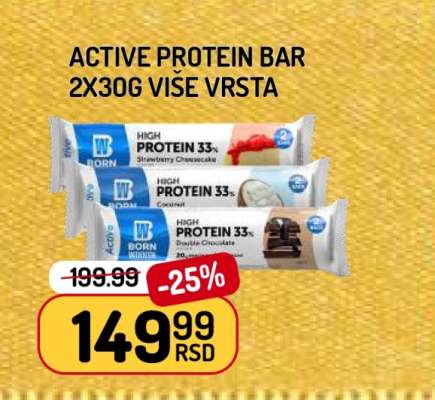 ACTIVE PROTEIN BAR 2x30g