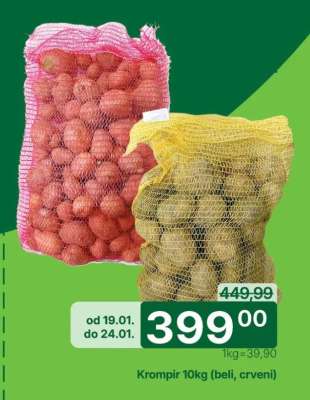 Krompir 10kg (beli, crveni)