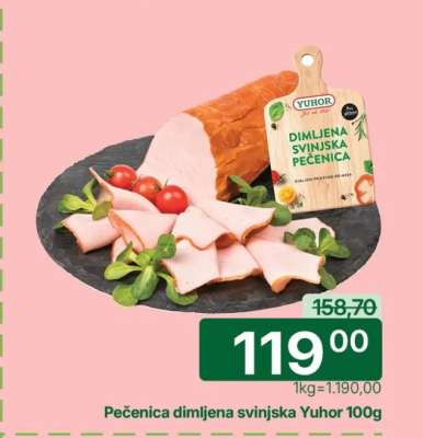 Pečenica dimljena svinjska Yuhor 100g