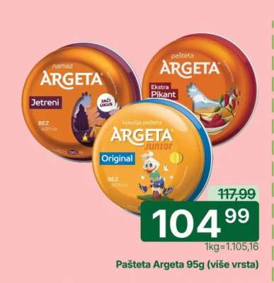 Pašteta Argeta 95g (više vrsta)