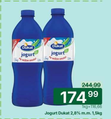 Jogurt Dukat 2,8% m.m. 1,5kg