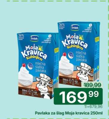 Pavlaka za šlag Moja kravica 250ml