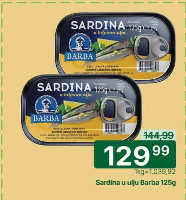 Sardina u ulju Barba 125g
