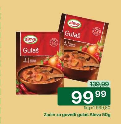 Začin za goveđi gulaš Aleva 50g