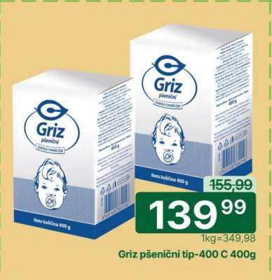 Griz pšenični tip-400 C 400g