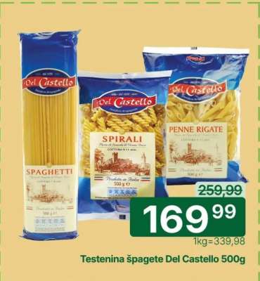 Testenina špagete Del Castello 500g