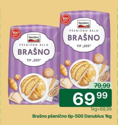 Brašno pšenično tip-500 Danubius 1kg