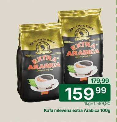 Kafa mlevena extra Arabica 100g