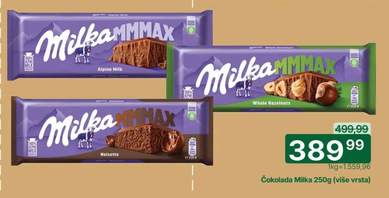 Čokolada Milka 250g
