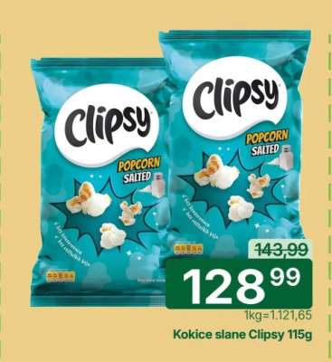 Kokice slane Clipsy 115g