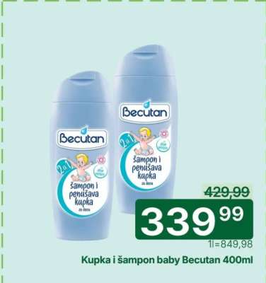 Kupka i šampon baby Becutan 400ml