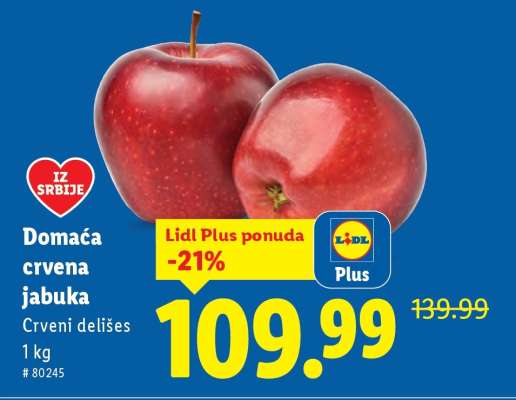 Domaća crvena jabuka