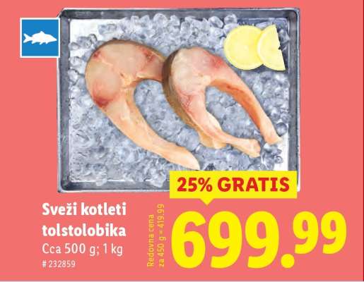 Sveži kotleti tolstolobika