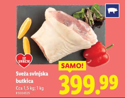 Sveža svinjska butkica