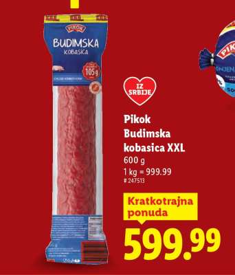 Pikok Budimska kobasica XXL