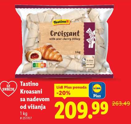 Tastino Kroasani sa nadevom od višnje