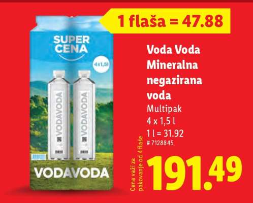 Voda Voda Mineralna negazirana voda