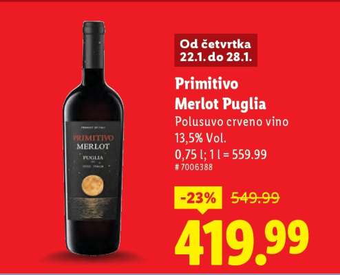 Primitivo Merlot Puglia