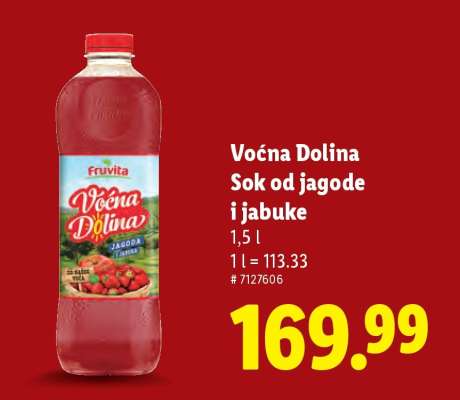Voćna dolina Sok od jagode i jabuke