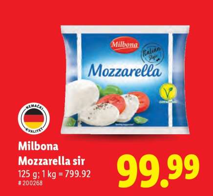 Milbona Mozzarella sir