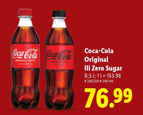 Coca-Cola Original ili Zero Sugar