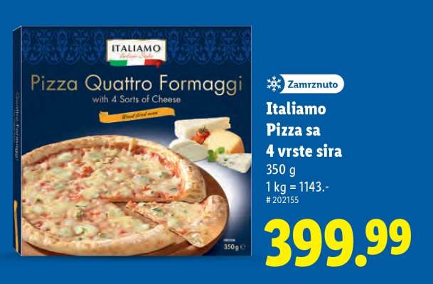 Italiamo Pizza sa 4 vrste sira