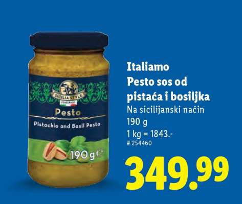 Italiamo Pesto sos od pistaća i bosiljka