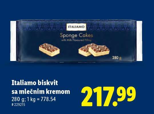 Italiamo Biskvit sa mlečnim kremom