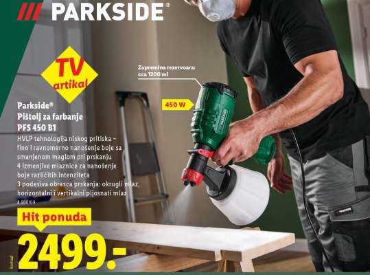 Parkside Pištolj za farbanje PFS 450 B1