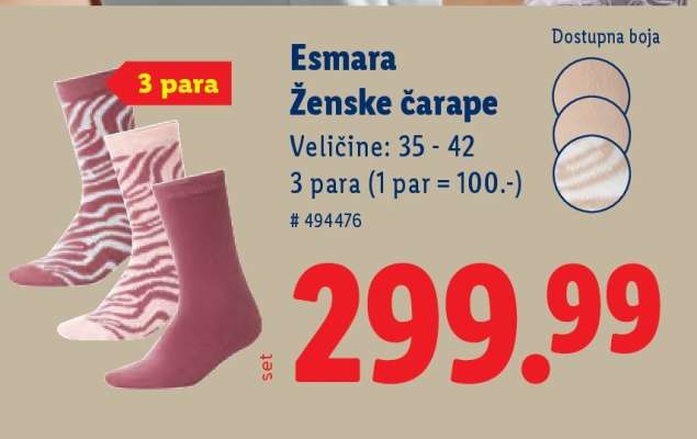 Esmara Ženske čarape