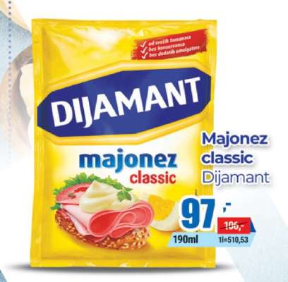 Majonez Classic Dijamant