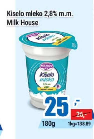 Kiselo mleko 2,8% m.m. Milk House