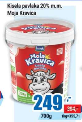 Kisela pavlaka 20% m.m. Moja Kravica