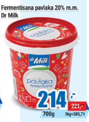 Fermentisana pavlaka 20% m.m. Dr Milk