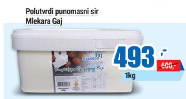 Polutvrdi punomasni sir Mlekara Gaj