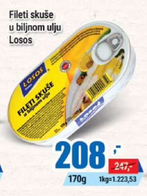 Fileti skuše u biljnom ulju Losos