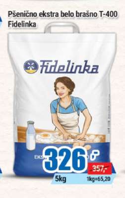 Pšenično ekstra belo brašno T-400 Fidelinka