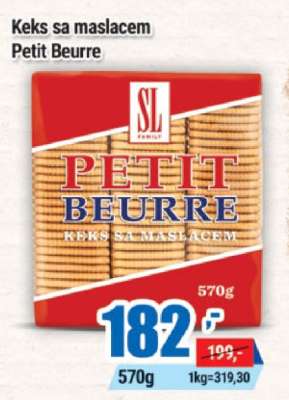 Keks sa maslacem Petit Beurre