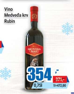 Vino Medveđa krv Rubin