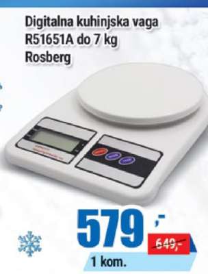 Digitalna kuhinjska vaga R51651A do 7 kg