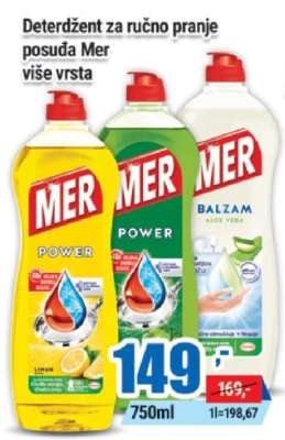 Deterdžent za ručno pranje posuđa Mer